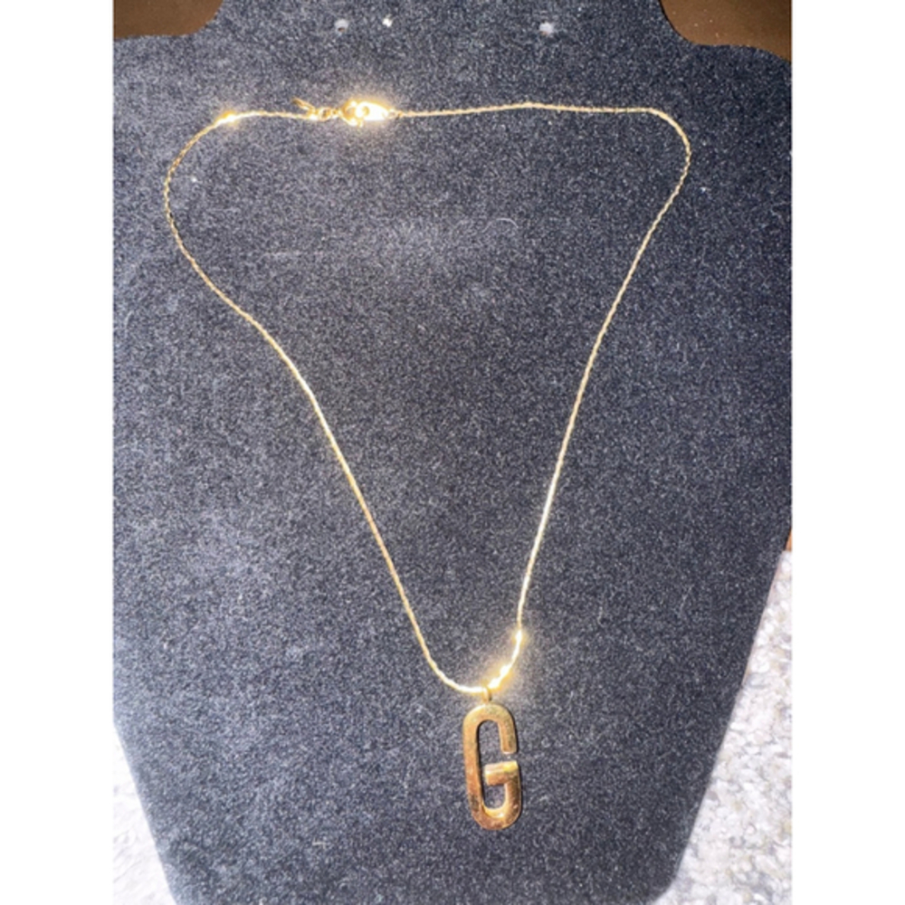 Women's Givenchy Gold Necklace 15 inch chain 1 inch pendant - Picture 2 of 6